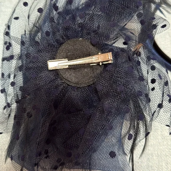 Navy blue Fascinator by MyCharm - Picture 3 of 6